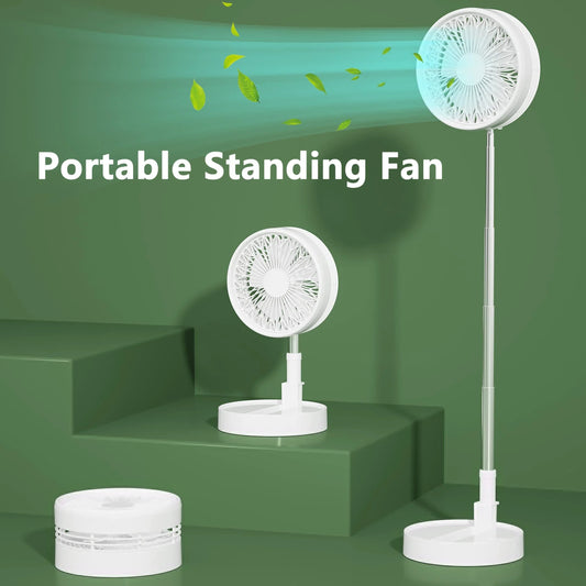 Versatile portable USB cooling fan with adjustable settings and long-lasting battery for use in home, outdoor, and camping environments