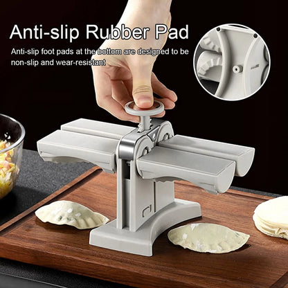 Double Head Dumpling Mould with anti-slip base for efficient dumpling making
