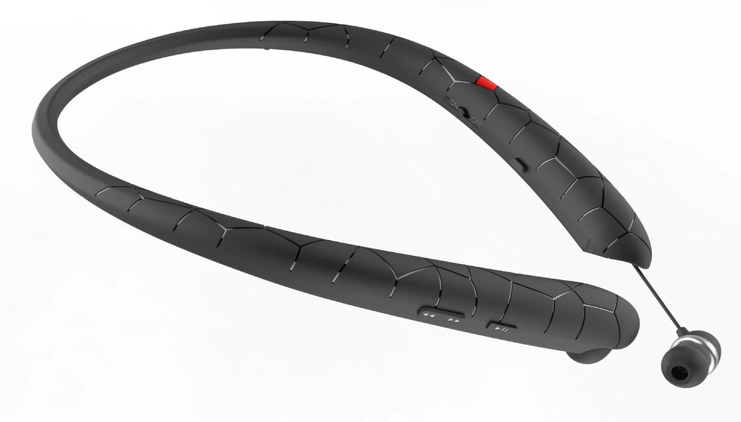Sports Bluetooth Headphones with retractable wire and neckband design
