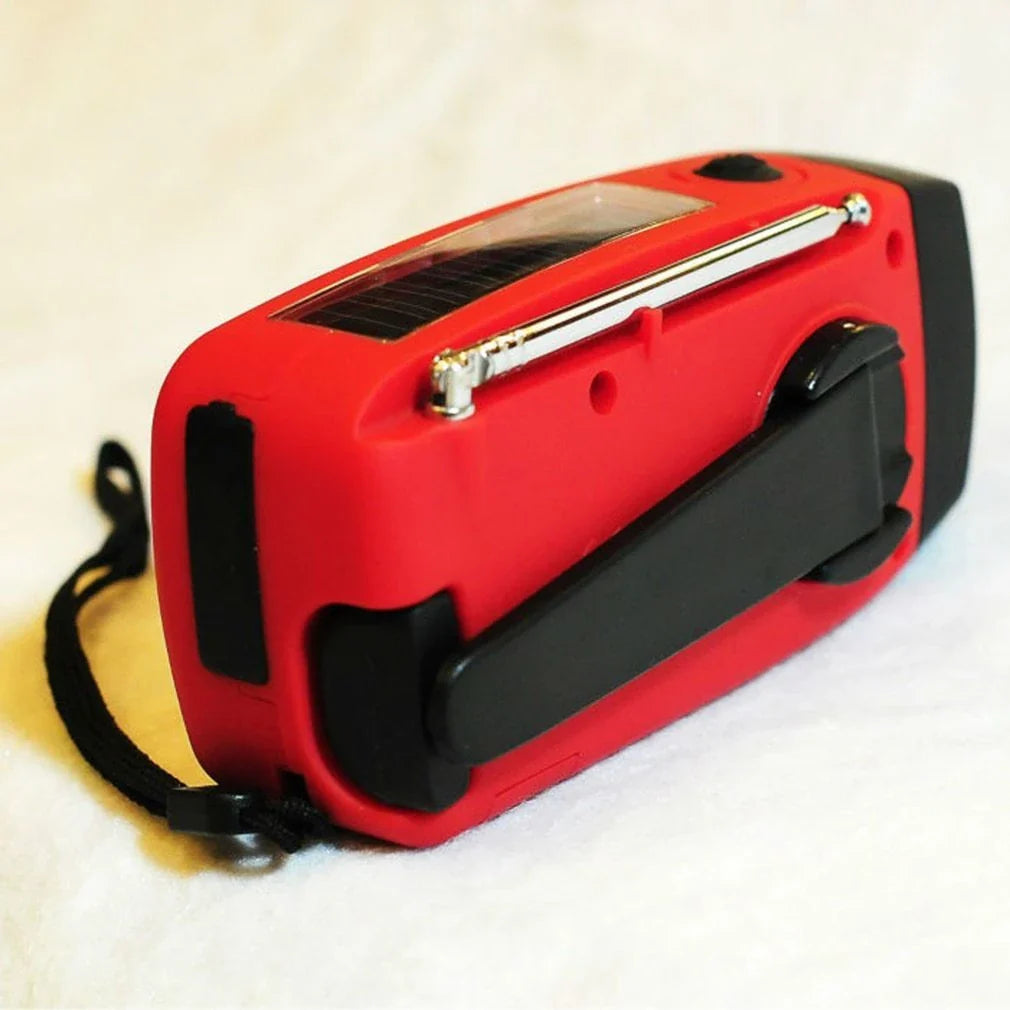 Portable Solar Hand Crank Radio with USB Charging and Flashlight - Versatile Off-Grid Power and Illumination for Outdoor Adventures and Emergency Preparedness