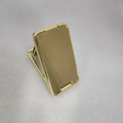 Adjustable folding mobile phone holder stand with multi-angle design, compatible with various smartphones and tablets