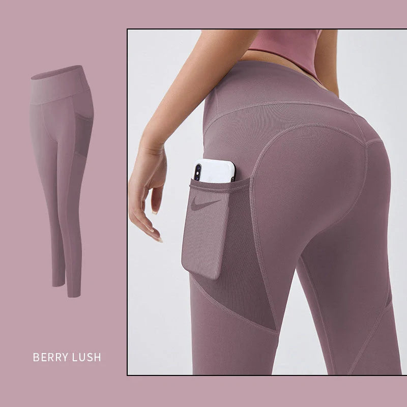 Women's yoga pants with pocket for gym and fitness in various colours