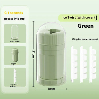 Twist ice cube tray with rotating release mechanism, perfect for freezers and refrigerators