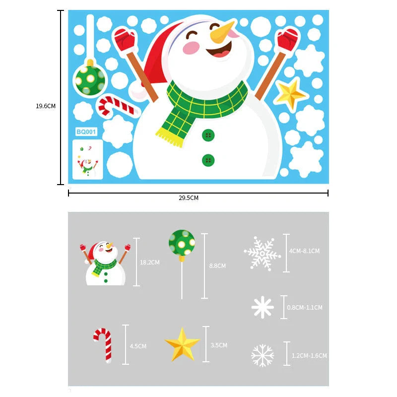 Festive LED string lights with Santa Claus and snowflakes for holiday decor