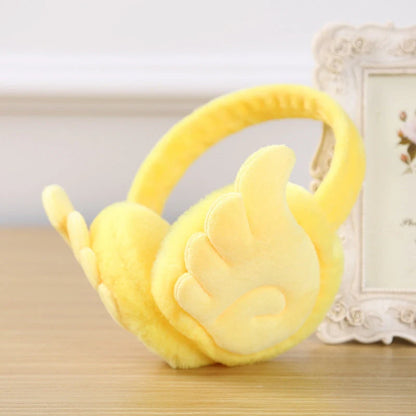 Girls plush earmuffs in various colours for winter warmth