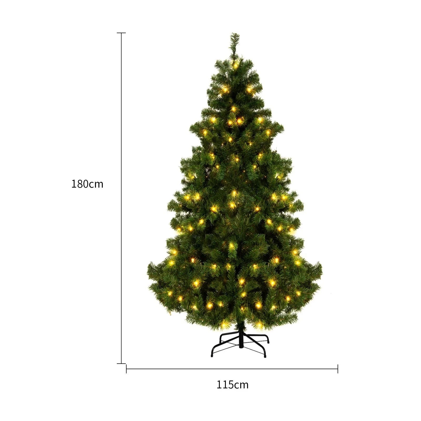 Premium artificial Christmas tree with realistic snow-like accents, providing a captivating winter wonderland effect for your holiday decor