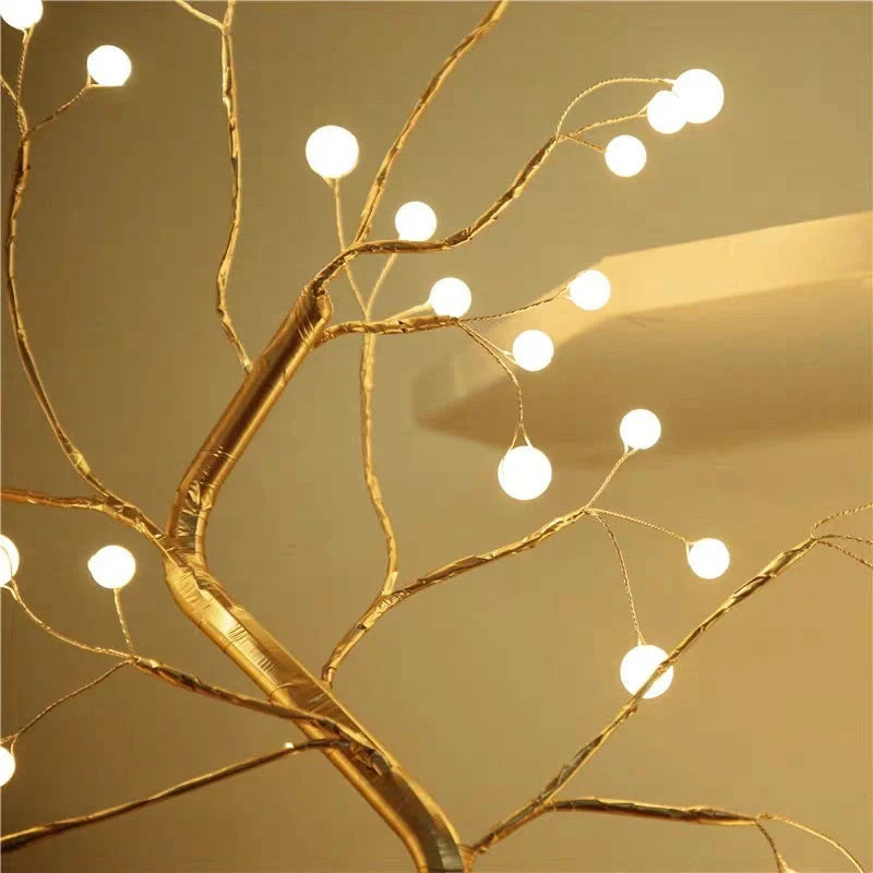 Nordic style LED copper wire bedroom light with warm colours