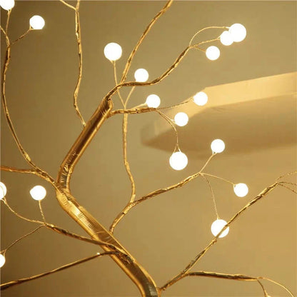 Nordic style LED copper wire bedroom light with warm colours