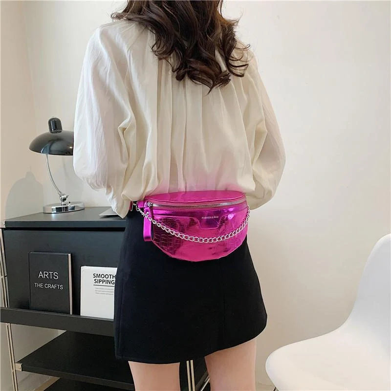 PU Leather Women's Crossbody Bag with Stone Pattern Design