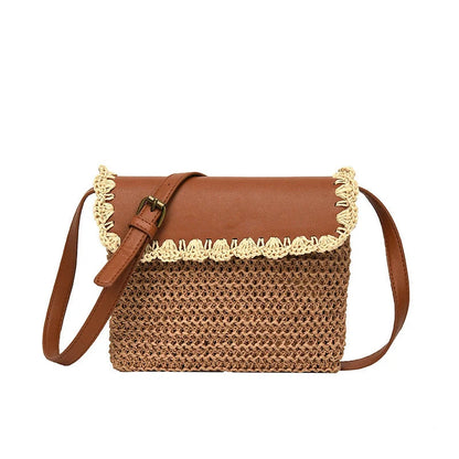 Women's straw western style crossbody bag in various colours