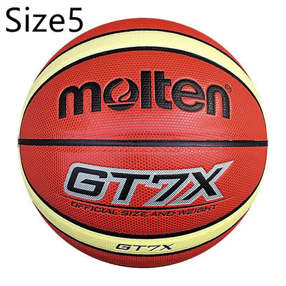 Outdoor wearable basketball with PU rubber liner for enhanced durability and grip