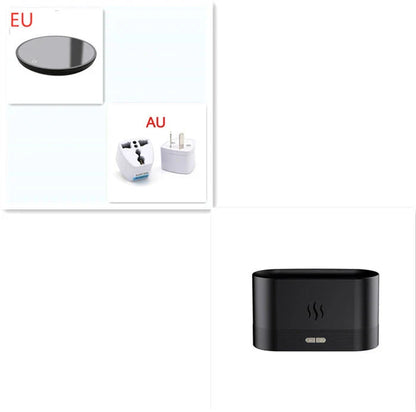 Elegant mist diffuser with realistic flame effect, designed for relaxation and aromatherapy in home, office, or yoga studio
