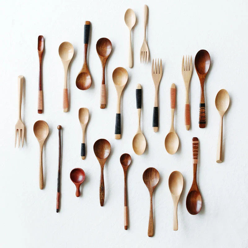 Handcrafted bamboo cooking utensils with elegant Japanese-inspired design, perfect for the discerning British kitchen