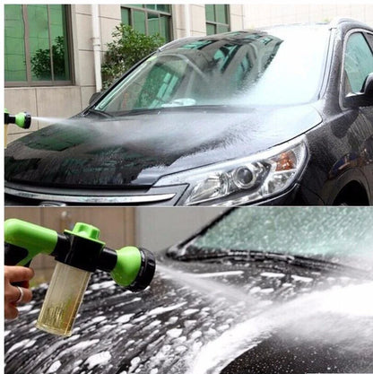 A premium high-pressure automotive foam sprayer with adjustable 8-in-1 spray settings for efficient car washing, garden maintenance, and household cleaning