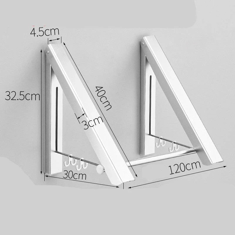Foldable Aluminium Wall Drying Rack for Waterproof Hanging - Premium British-Quality Space-Saving Solution