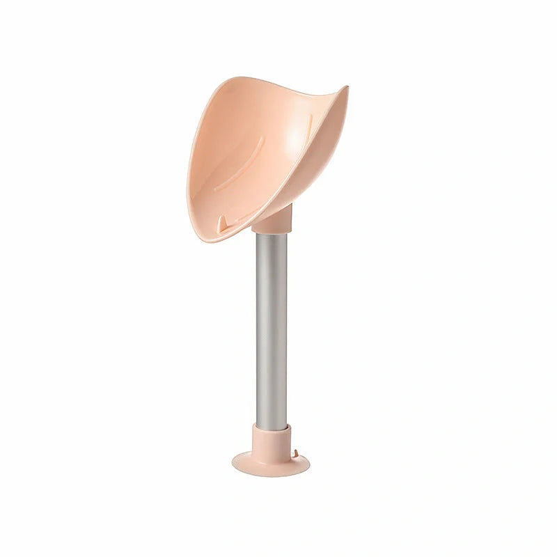 Bird Soap Box with self-draining design and silicone suction cup in white, pink, green, and blue