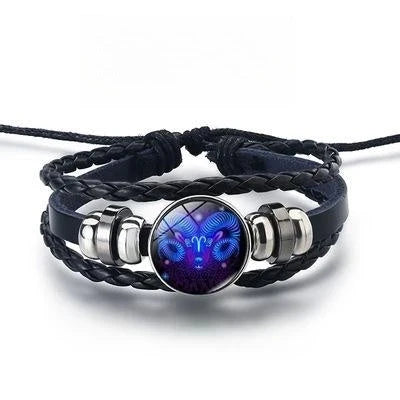 Glowing Zodiac Bracelet in punk style with luminous feature for night-time wear