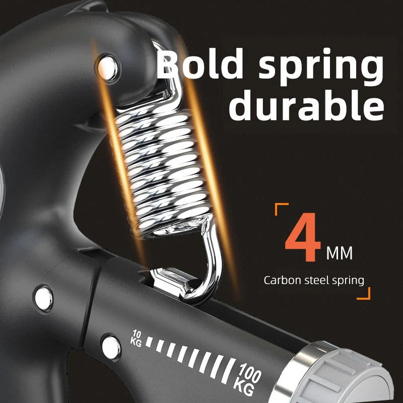 Smart Counting Grip with adjustable resistance for hand and forearm training