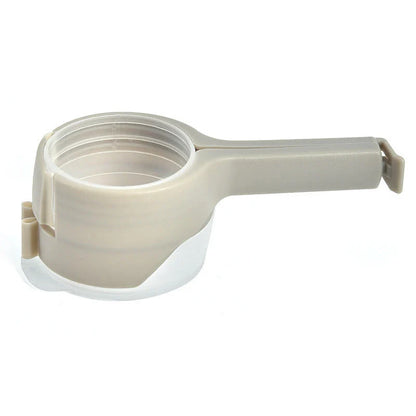 Premium food preservation clip with airtight seal and wide pouring spout to keep snacks fresh