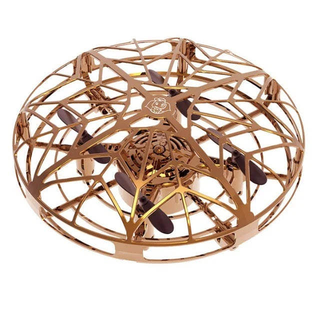 Intuitive air drone with UFO-inspired design, gesture control, and automatic obstacle avoidance for seamless aerial experiences.