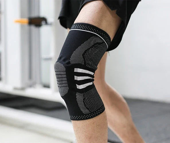 Protective Sports Knee Sleeves for Running and Fitness made of durable nylon material with adjustable strap for customized fit