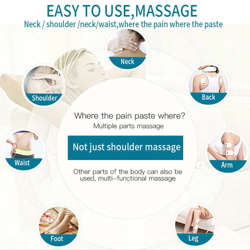 Mini digital portable multifunctional massage instrument with large LCD screen in various colors
