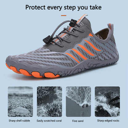 Leisure swimming wading shoes in grey, black, white, and moonlight colours