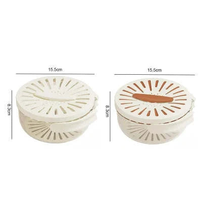 Versatile fruit drain basket with lid and foldable handle for fresh produce storage