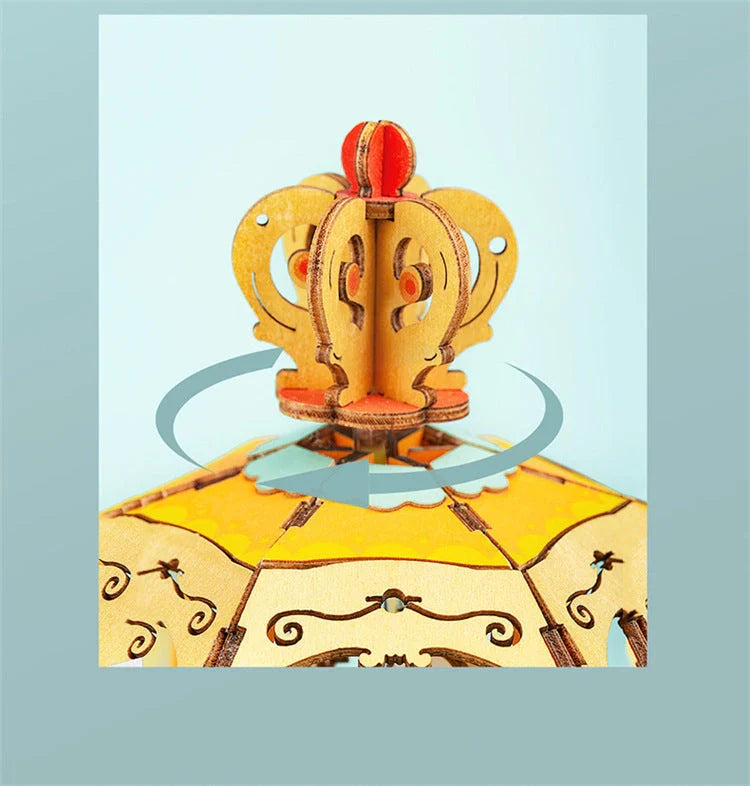 Robotime DIY 3D Puzzle Music Box Toy with wooden pieces and music mechanism