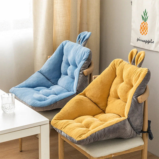 Sedentary backrest integrated chair cushion with quick rebound PP cotton filling