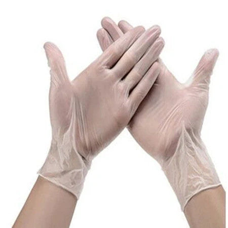 Disposable PVC gloves pack of 50 pairs for hygiene and protection