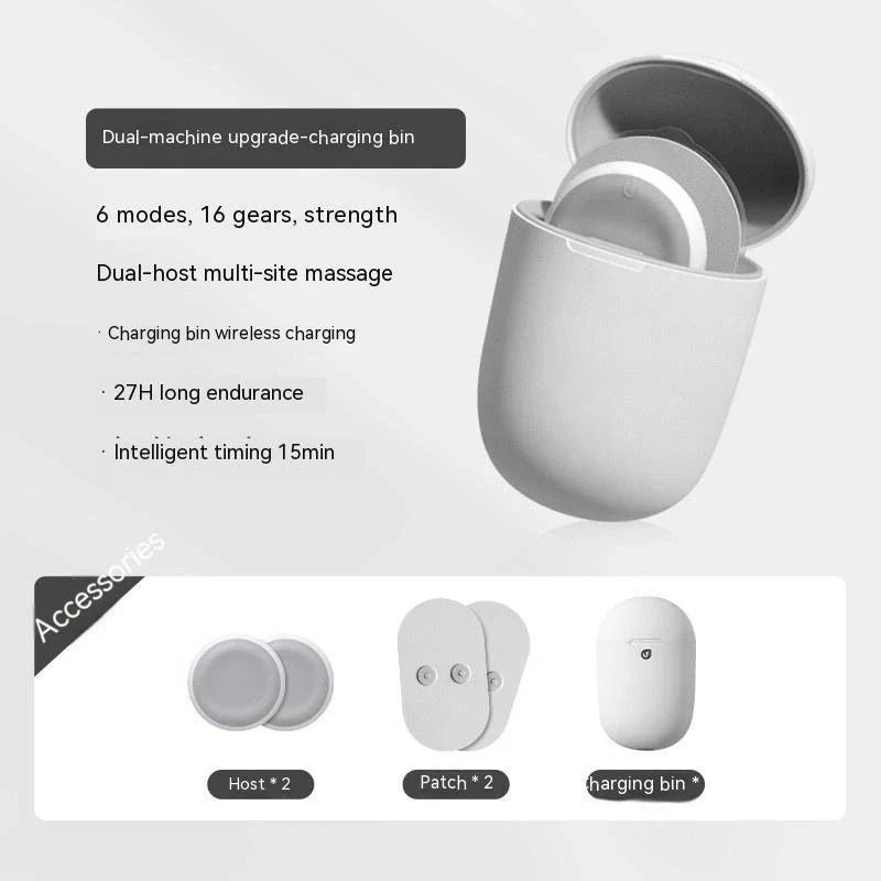 Compact Pocket Massager with low-frequency pulse technology for neck, back, and shoulder massage relief
