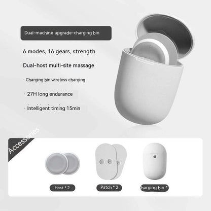 Compact Pocket Massager with low-frequency pulse technology for neck, back, and shoulder massage relief