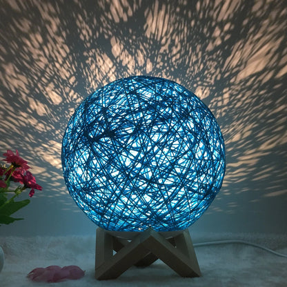 Creative Linen Table Lamp with LED Intelligent USB7 Colour RGB16 Remote Control