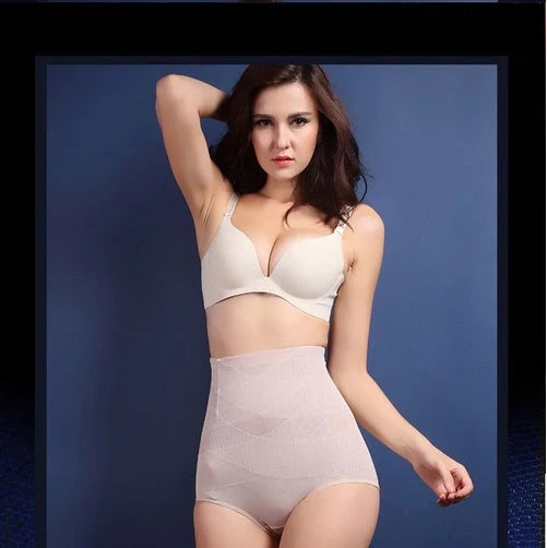 Premium high-waist postpartum shaping pants in black, beige, and multi-color options