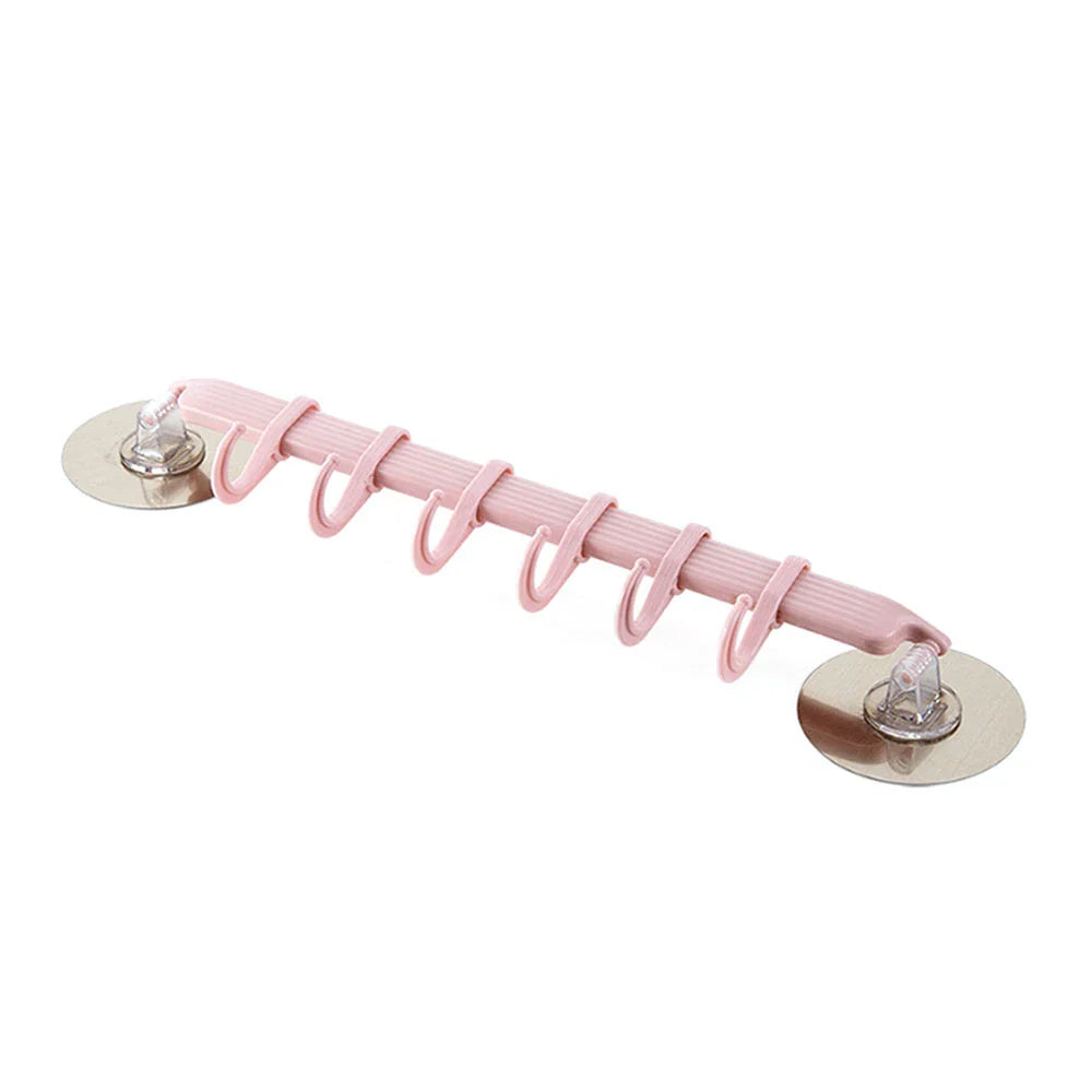 Premium adhesive wall hooks in various colours for organised storage in the kitchen, bathroom, and home