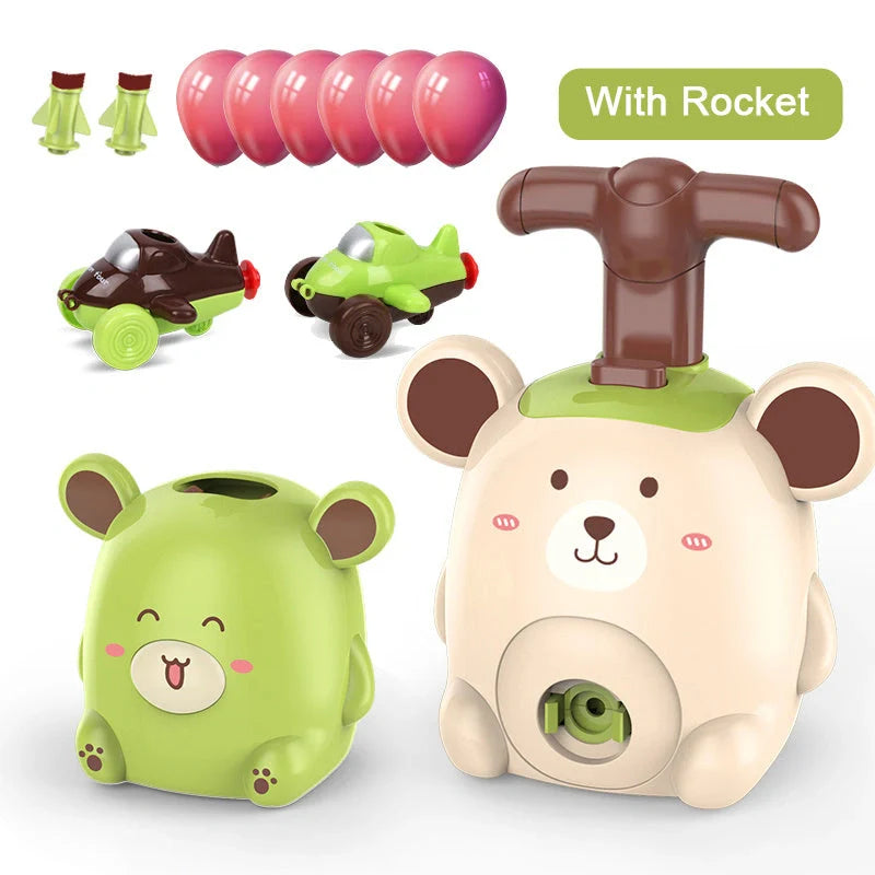 Inertia Flying Power Balloon Car in six vibrant designs, made from safety plastic