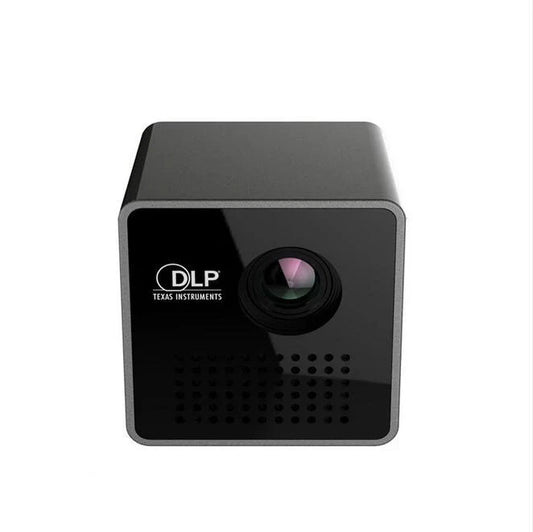 Compact wireless mini LED projector with 30-lumens brightness, portable design, and versatile wireless connectivity.