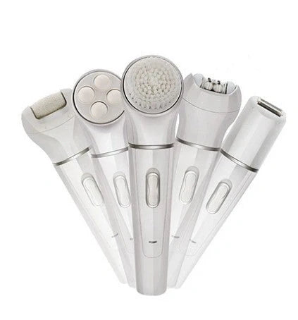 5-in-1 Multi-Functional Portable Skin Care Electric Massager with Facial Latex Brush