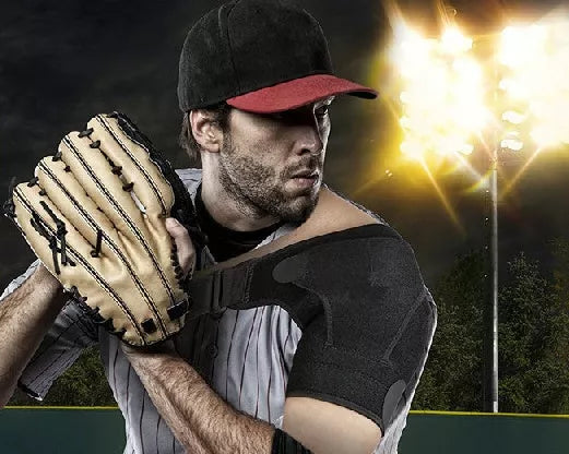 Breathable neoprene sports shoulder pads in various colours with ice pack compatibility