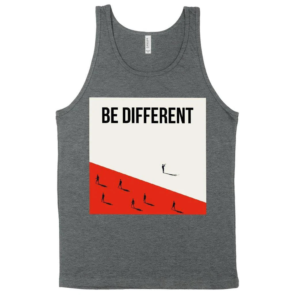 Comfortable and stylish Be Different Tank in navy colour, featuring a rounded neckline and tailored side seams for a flattering fit.