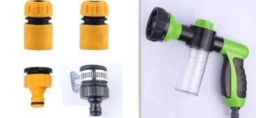 A premium high-pressure automotive foam sprayer with adjustable 8-in-1 spray settings for efficient car washing, garden maintenance, and household cleaning