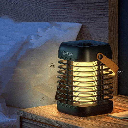 Rubik's Cube Mosquito Killer Lamp in yellow and black with USB charging option