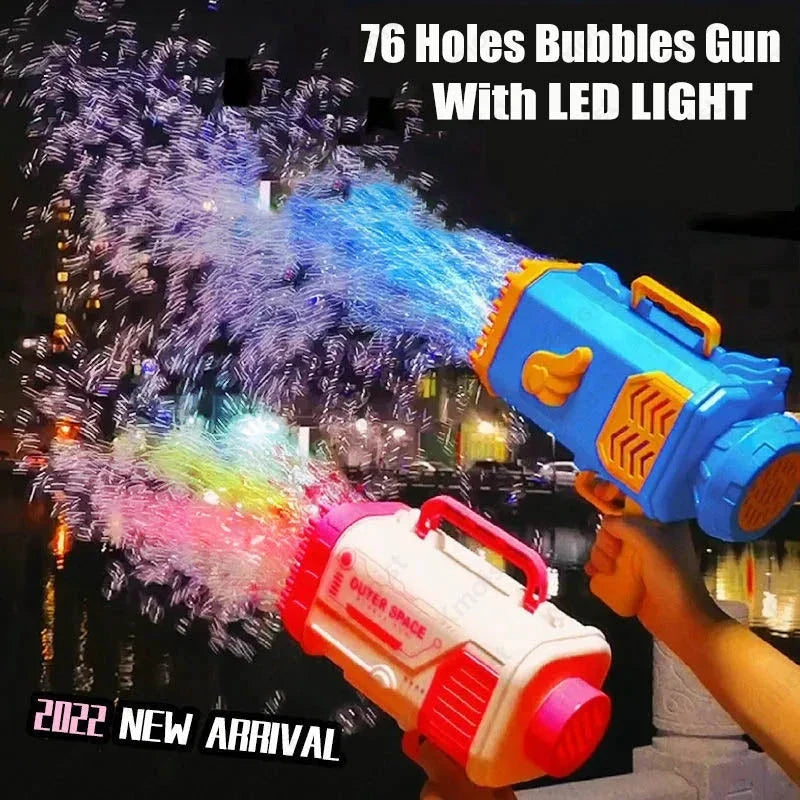 Extraordinary Bubble Blaster with 69 bubble-producing holes, creating a cloud of colourful bubbles for endless fun and entertainment