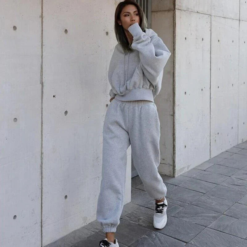 Stylish Autumn & Winter Women's Casual Hoodie Coat Outfit in various colors and sizes