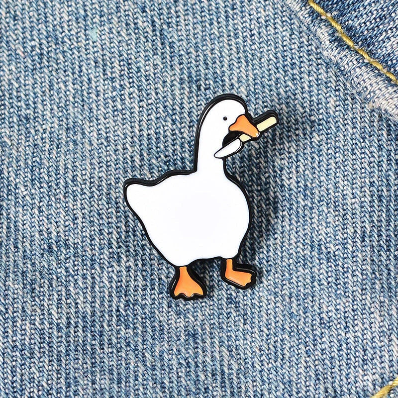 Big Goose Brooch inspired by Untitled Goose Game, perfect for fans and fashion enthusiasts