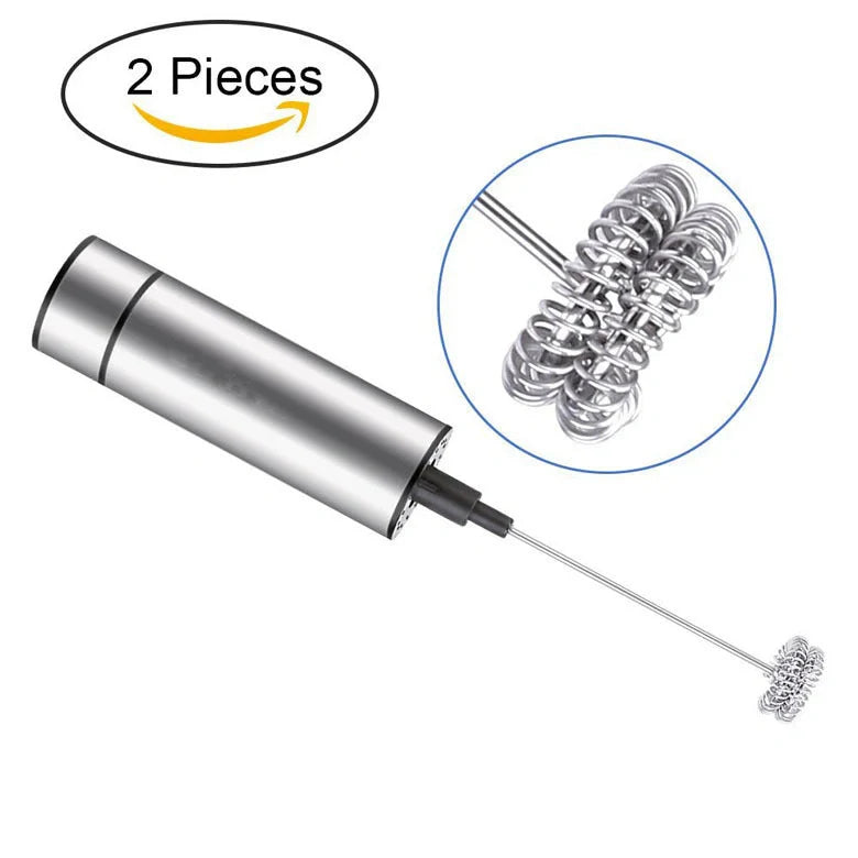 Electric Coffee Blender with Milk Frother in Silver