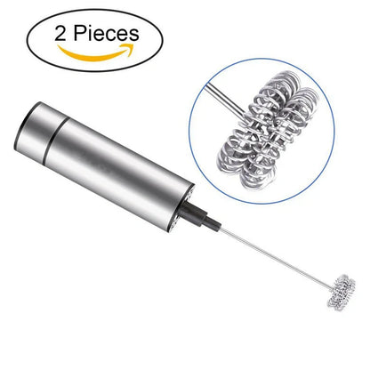 Electric Coffee Blender with Milk Frother in Silver