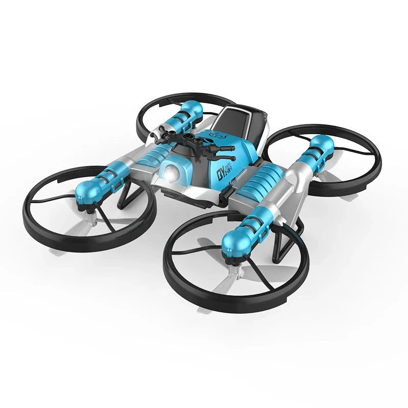 A foldable 2-in-1 drone and motorcycle hybrid with a 0.3MP camera, altitude hold, and intuitive controls for versatile aerial and ground exploration.