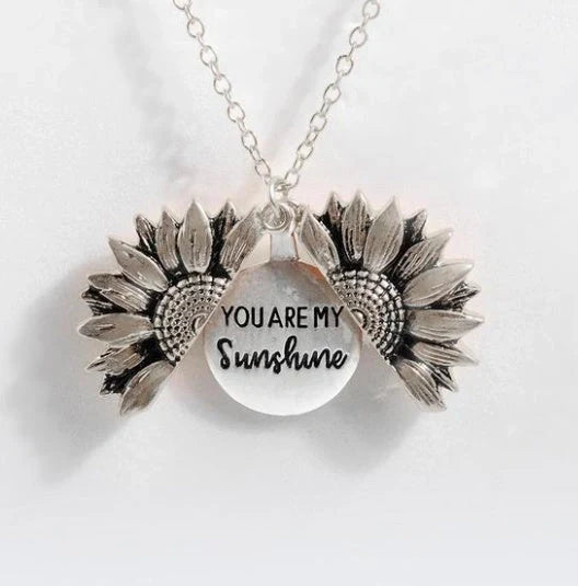 Elegant Sunflower Double-layer Lettering Necklace in various colours